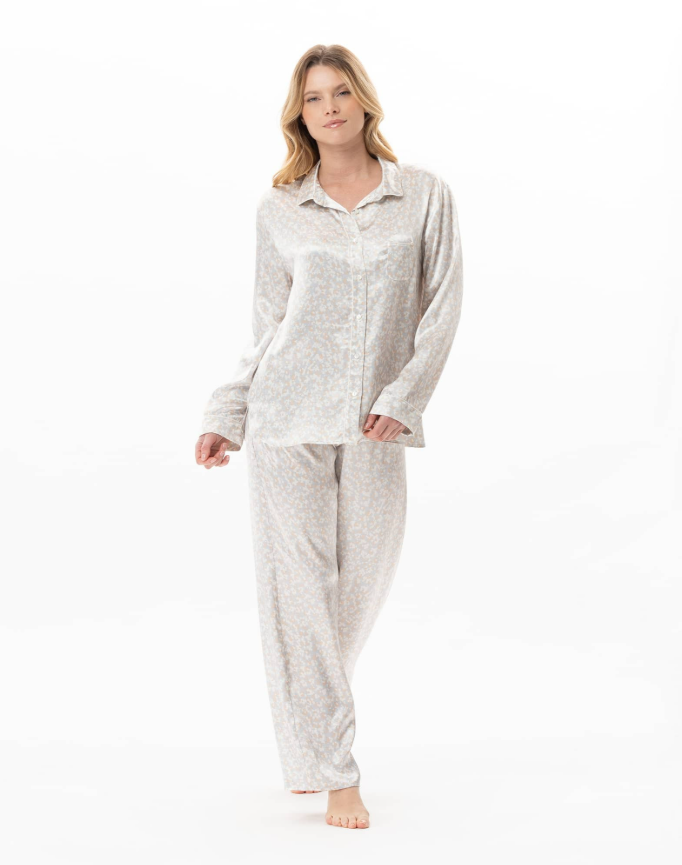 Le Chat LINETTE 106 Multicolour-0023 Viscose button-down pyjamas C117APY