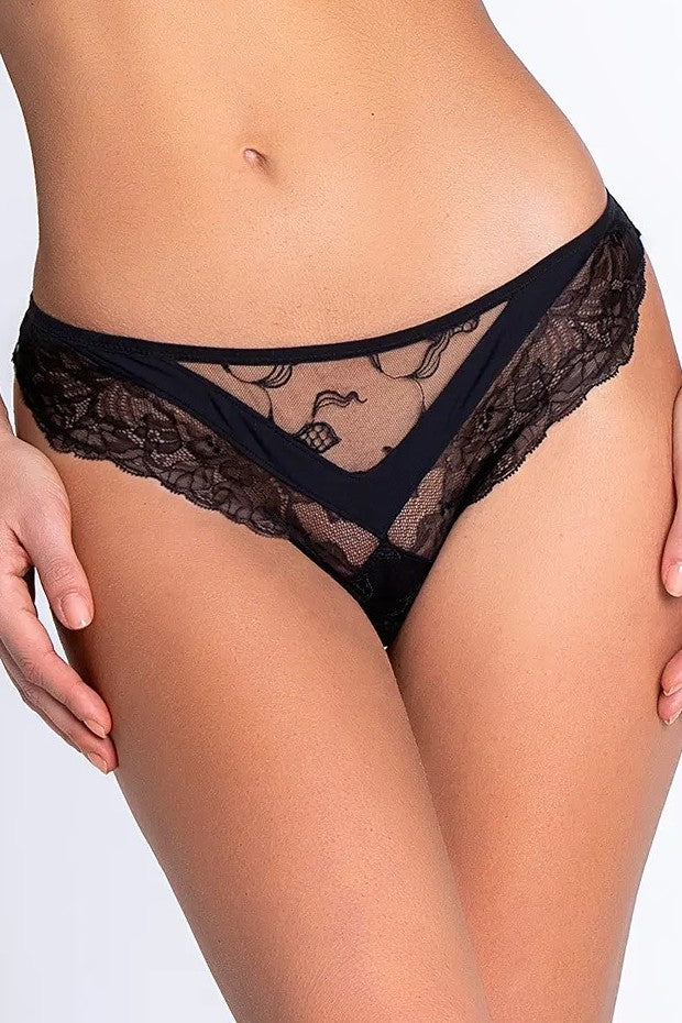 LISE CHARMEL ADORABLE AND SEXY THONG- BLACK- ACH0085