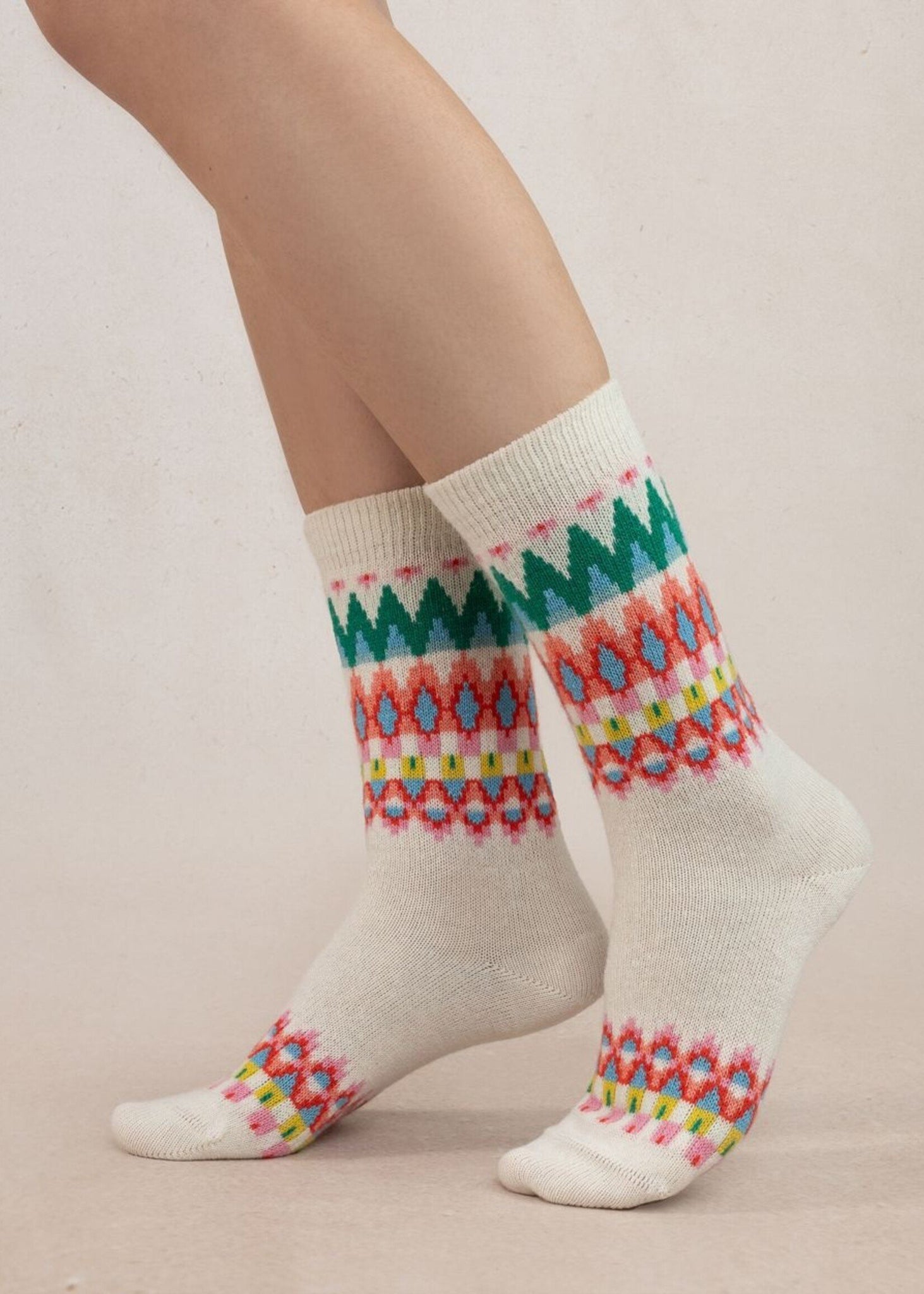 Bleuforet Cashmere Socks Jacquard- 6489