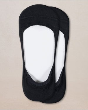 Bleuforet-Low Cut Cotton Footlets Twin Pack - 6555D