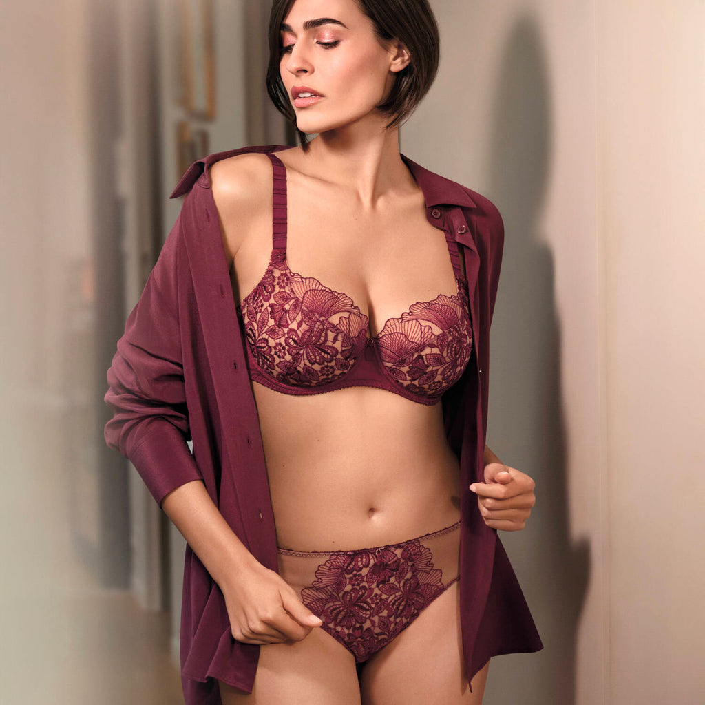 EMPREINTE AGATHE BALONETTE BRA- AMARANTH- 08204