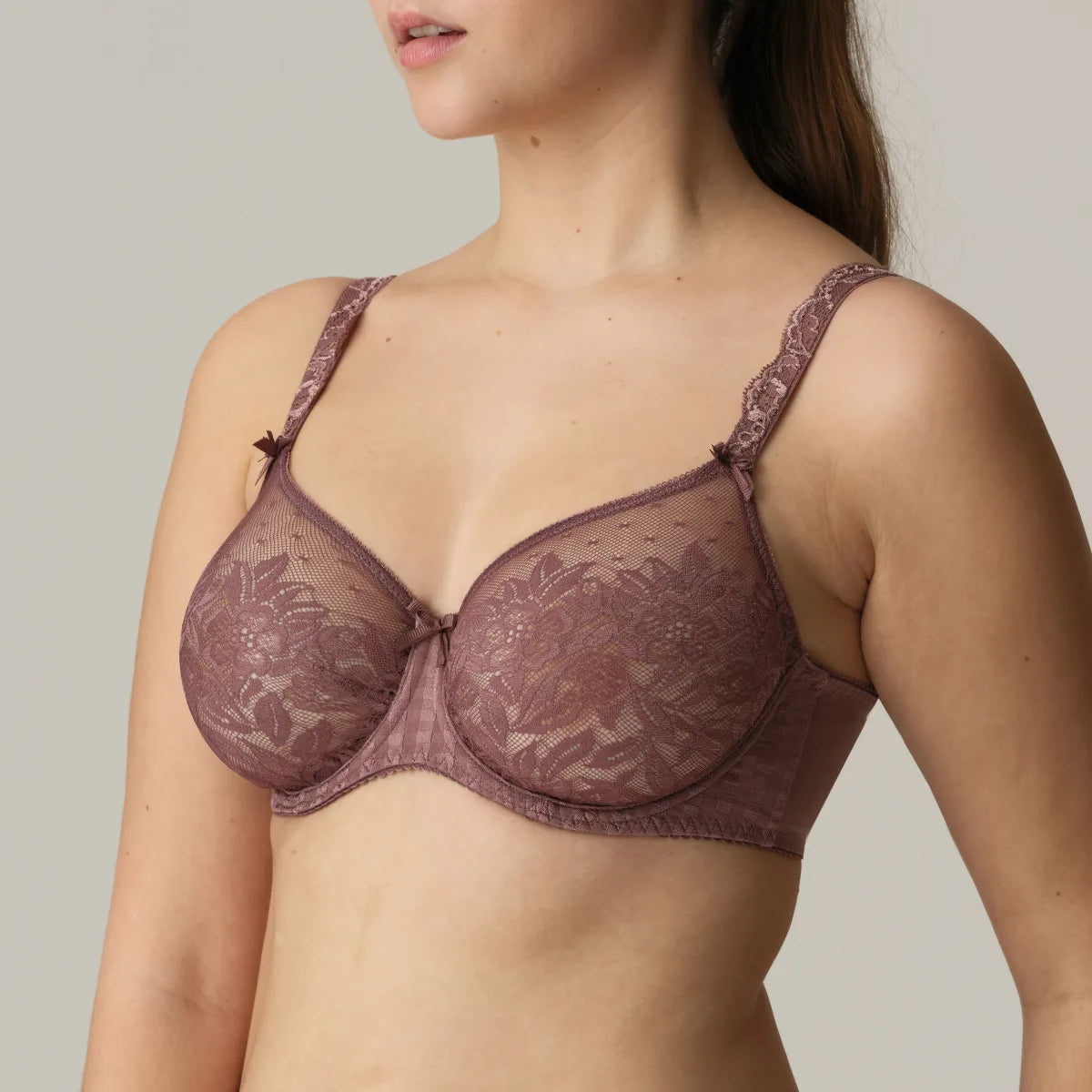 0262127 Prima Donna Madison Seamless Minimizer Non Padded Bra- Satin Taupe