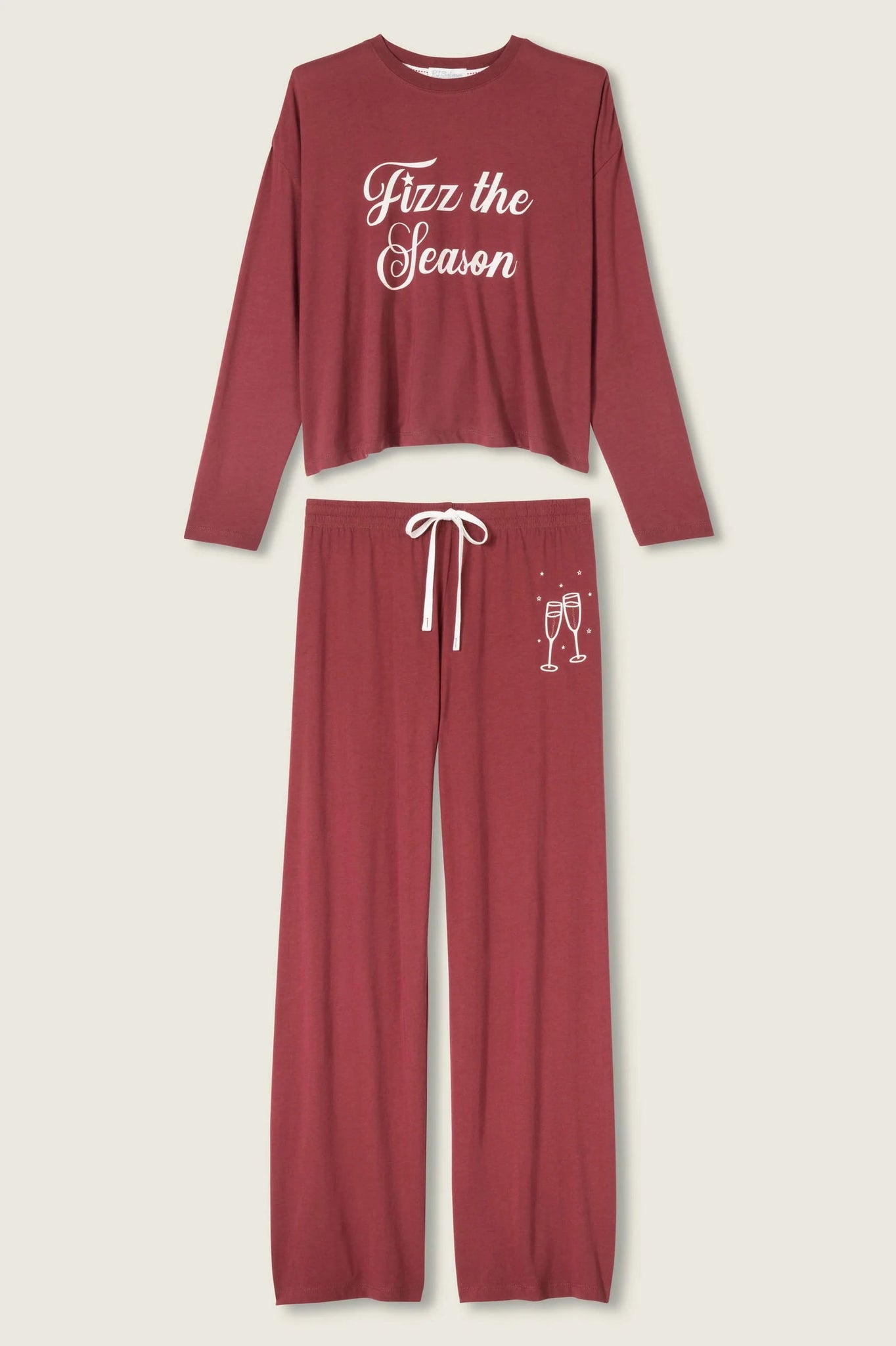 PJ Salvage Holiday Softee Set - Scarlett/DARK CHARCOAL/PORT