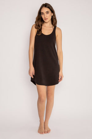 Pj Salvage Jammie Essentials Dress - Black- RIJED