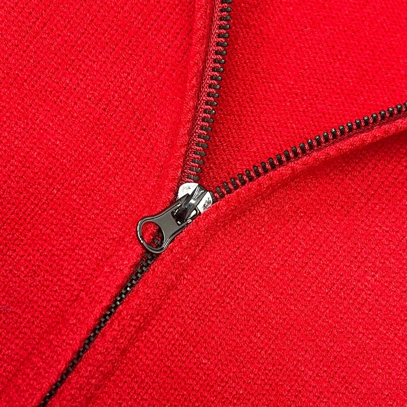 MITCHES Knit Zip up Poncho w/ Fur Trimmed Hood Womens- OS Red