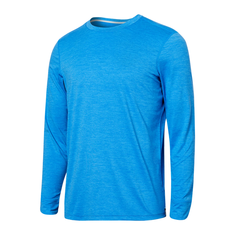 SXLT45- Saxx- DROPTEMP™ ALL DAY COOLING Long Sleeve-Racer Blue Heather