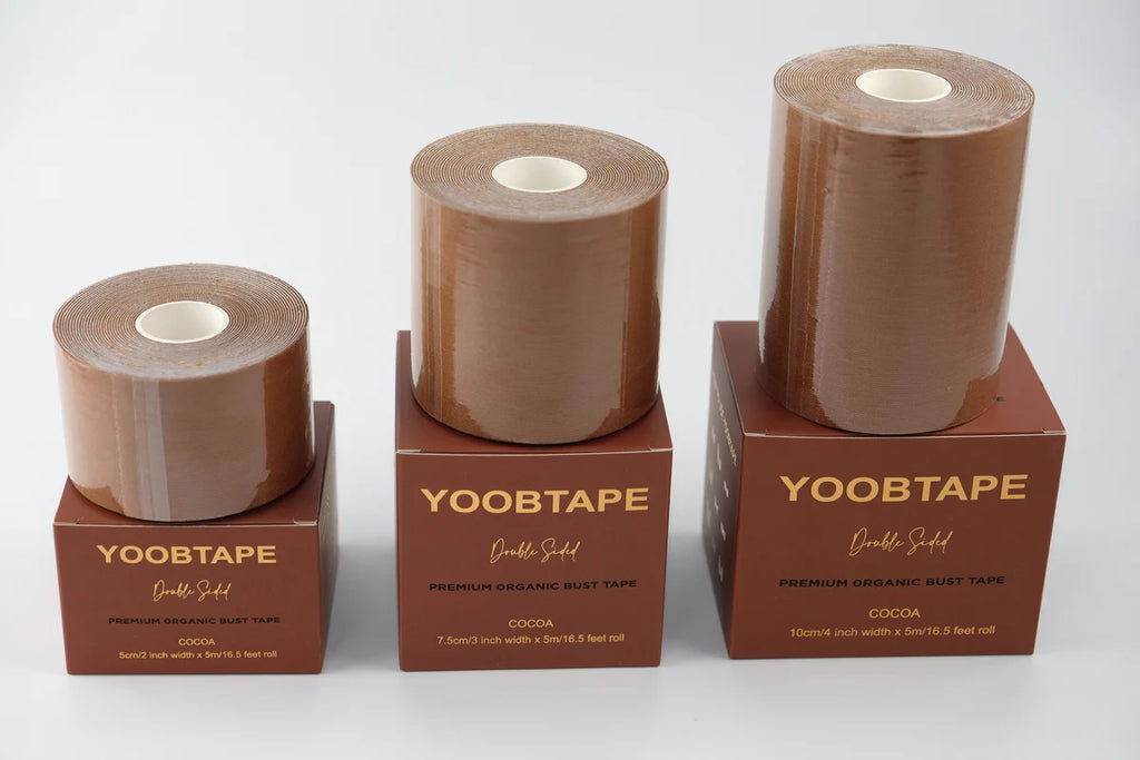 YoobTape - Double Sided Bust Tape 5cm,7.5cm,10cm(Includes Nipple Covers)