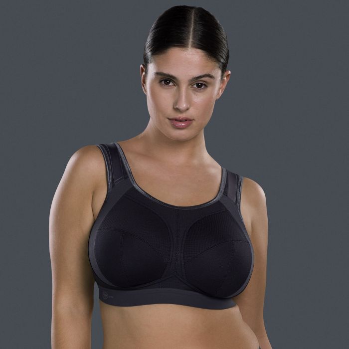 K*様 アブラーズ a-bra:z Have a Good Time 2011 Anita Extreme Control Plus Sports Bra 5567 - Black/Anthracite