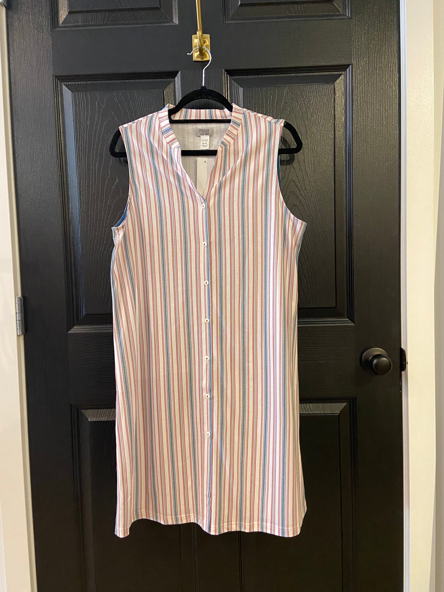 Linclalor Cotton Stripe Tank Dress 74533