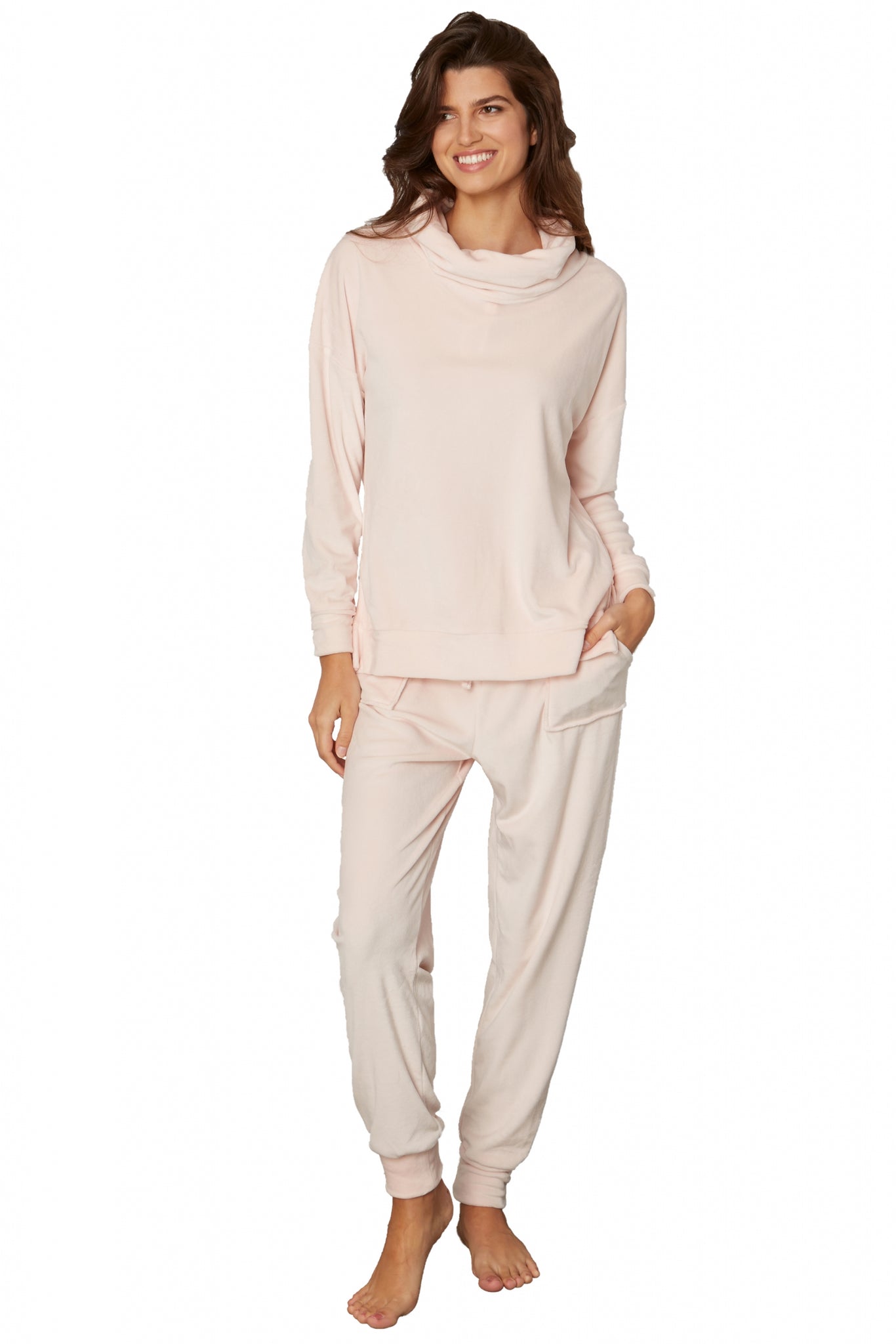 Super Soft Cowl-Neck Pajamas in Women's Fleece Pajamas, Pajamas for Women