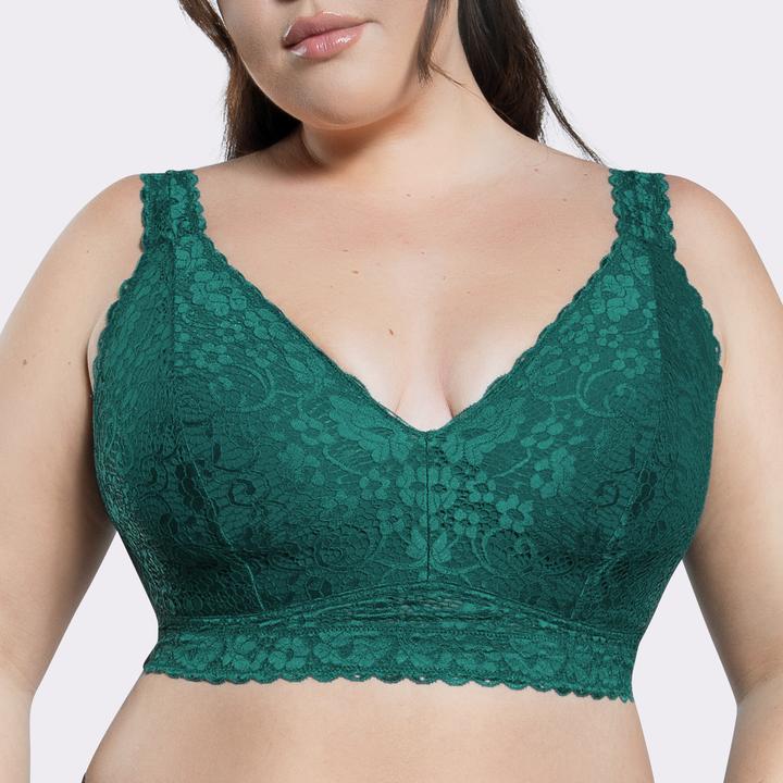 Eyelash Lace High Neck Non-Padded Bralet, M&S Collection