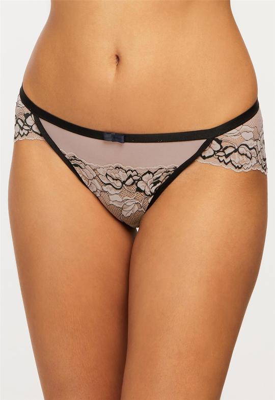 Montelle Parisian Kiss Brazilian Panty 9464 Black/Taupe