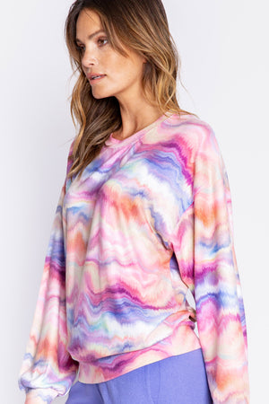 PJ Salvage - Sunset Glow Tie Dye Long-Sleeve Top