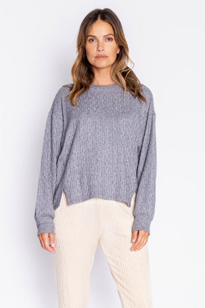 PJ Salvage - Tramway Cable Knit Long-Sleeve Top