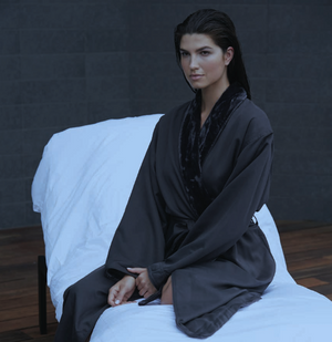 Kayanna / Mansfield - Microfibre Shimmer Lined Robe M137