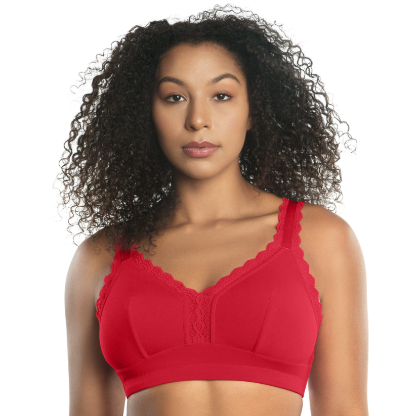 Parfait Padded Regular Wired Seamless Plunge Moulded Bra - Ruby Wine