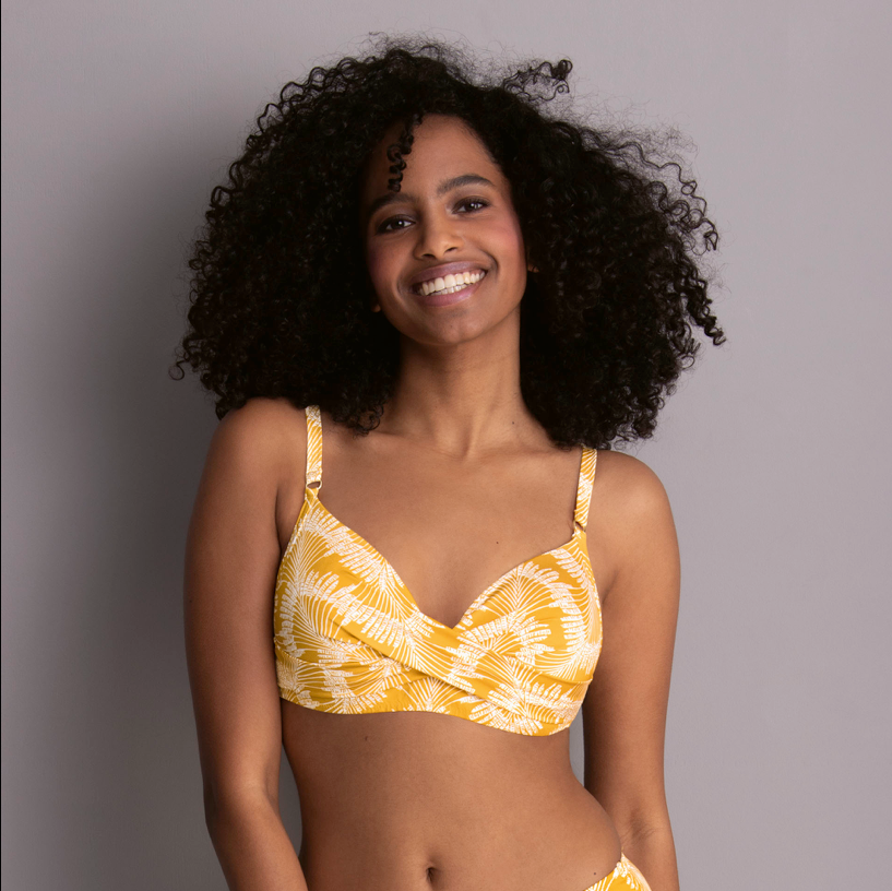 Yellow cheap swim top