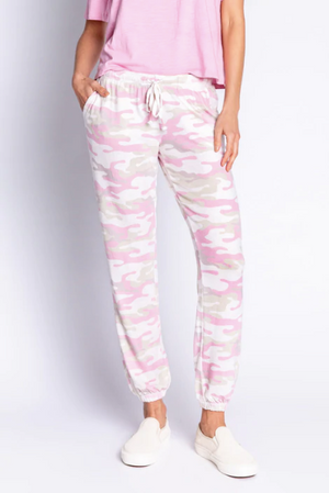 PJ Salvage - Peachy Party Camo Banded Pant