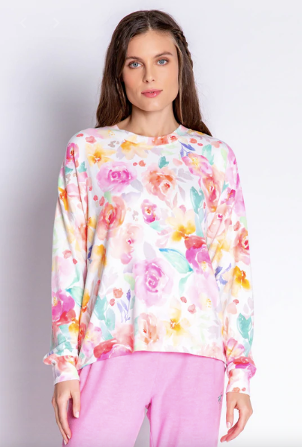 PJ Salvage - Spring Into Sunshine Floral Long Sleeve Top