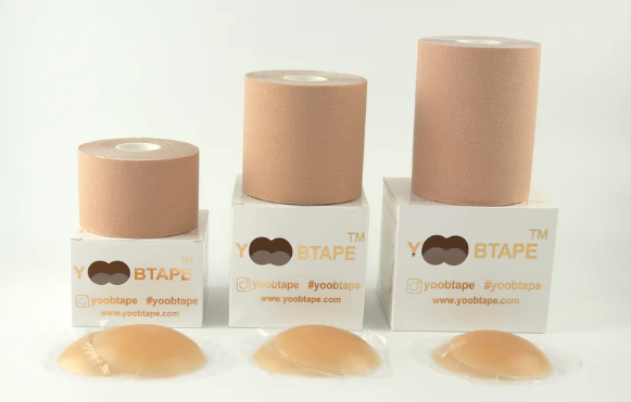 YoobTape - Single Sided Bust Tape 5cm,7.5cm,10cm(includes Nipple Covers)