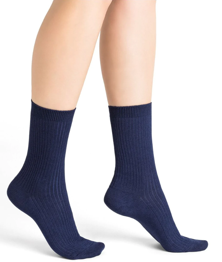 Bleuforet Ribbed Micro-Modal and Cashmere Socks - 6377
