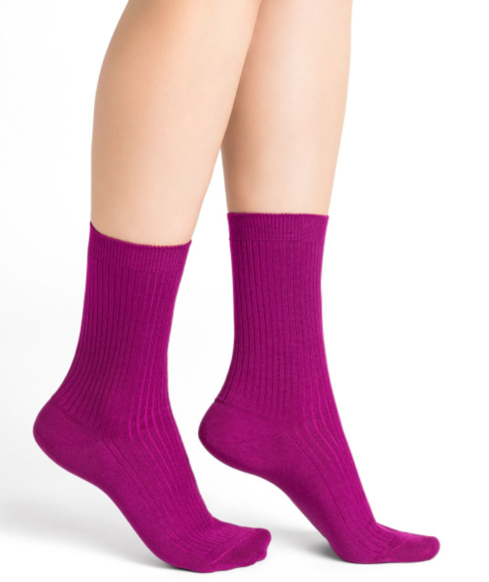 Bleuforet Ribbed Micro-Modal and Cashmere Socks - 6377