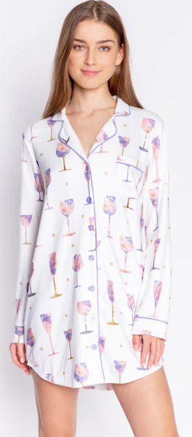 Pj Salvage It's a Wineful Life Wine Nightshirt RGWLNS