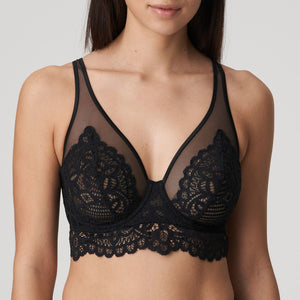 Beneath It All Lingerie - Step into the allure of the Prima Donna Twist Epirus  bra – a trendy triangle cut adorned with vintage lace and extra-deep-cut  cups. Elevate your party style